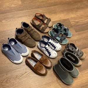Size 12 boys shoe lot (Cat & Jack, Carters, Oshkosh Bgosh, Bogs)